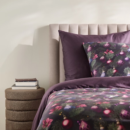 Pościel z bawełny satynowej Miravella 160x200 cm z motywem choinki