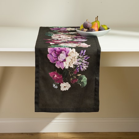 Bieżnik Flerro 35x180 cm z motywem kwiatowym