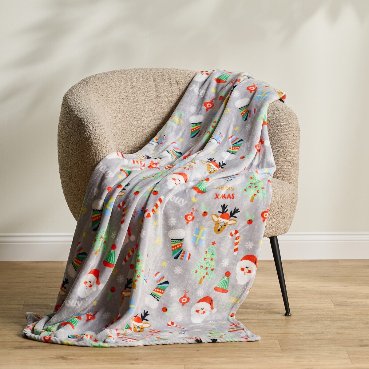 Drukowany koc Festive Pets 130x170 cm