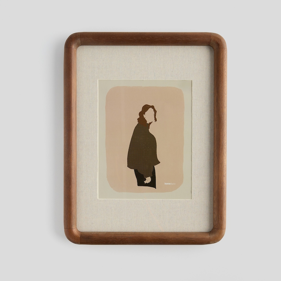 Drewniana ramka z passe partout wallnuto