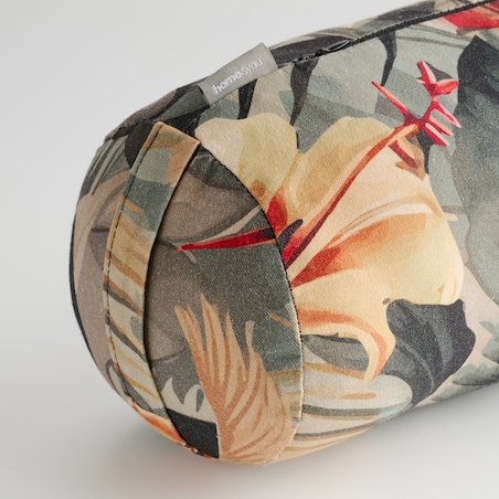 Poduszka Dekoracyjna Wałek Manuca z motywem liściastym