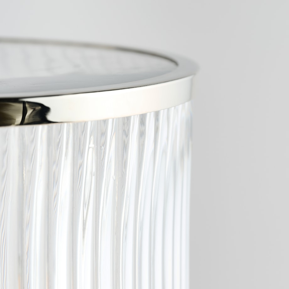 elegancka lampa stołowa ze szklanym kloszem majlis