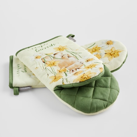 Komplet Rękawic Kuchennych Daffelisbunny 14x30 cm z motywem królika