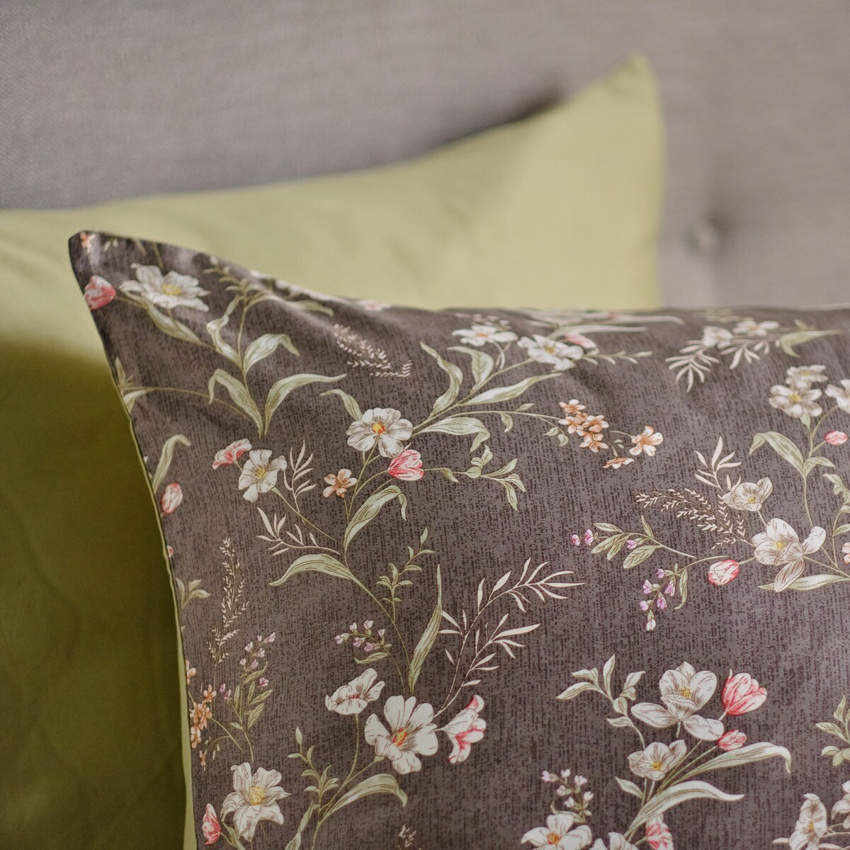 Pościel z bawełny satynowej Tomo 200x220 cm z wzorem kwiatowym