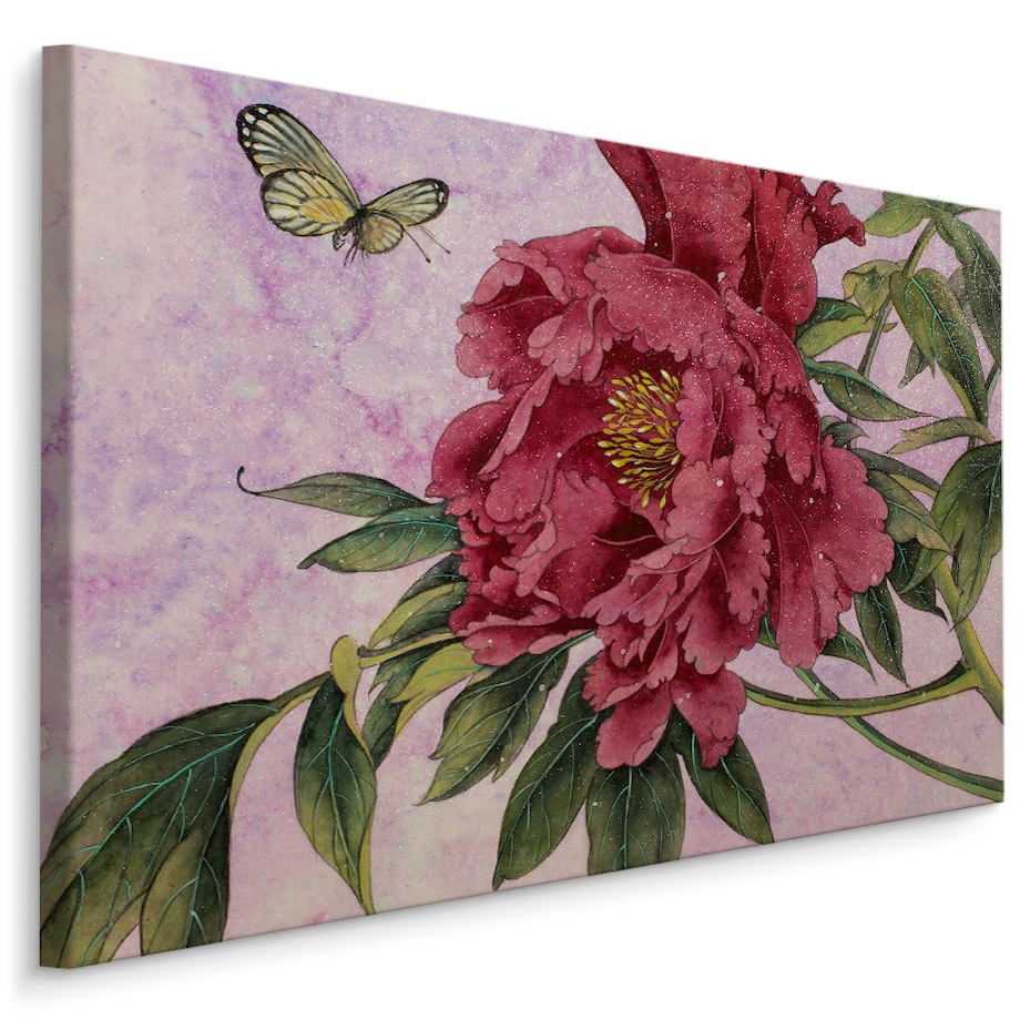 Obraz barwne peonie w stylu vintage 70x50cm