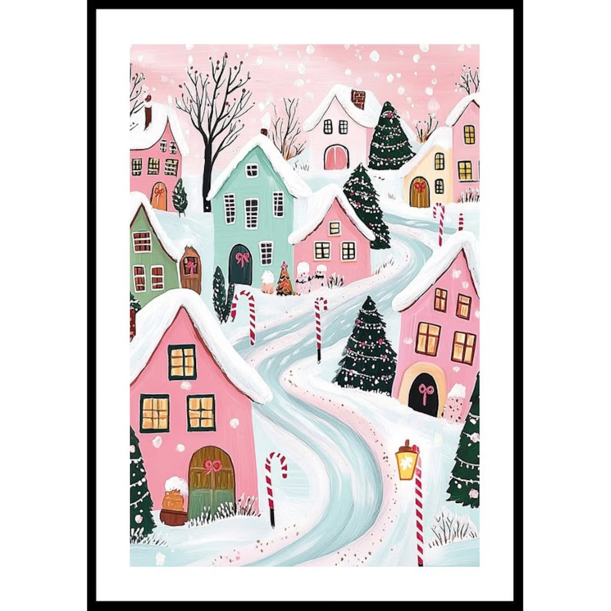 Poster Story, Plakat, Obraz - Bożonarodzeniowa Lukrowa Wioska
