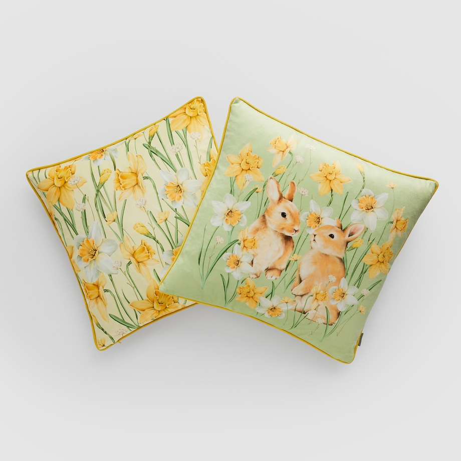 Poszewka z nadrukiem Daffelis 45x45 cm z motywem kwiatowym