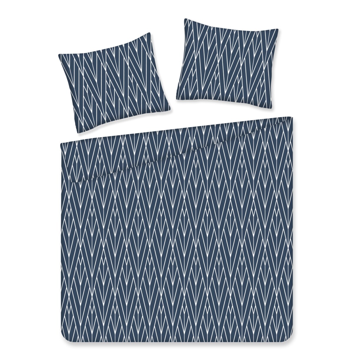 Pościel z bawełny satynowej Zinella 160x200 cm z motywem geometrycznym