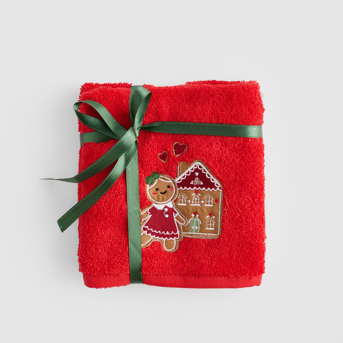 Komplet ręczników dekoracyjnych do twarzy lub rąk 2szt Ginno 30x50 cm z motywem piernika