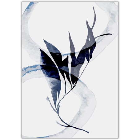plakat blue botanical art 1 30x40 cm