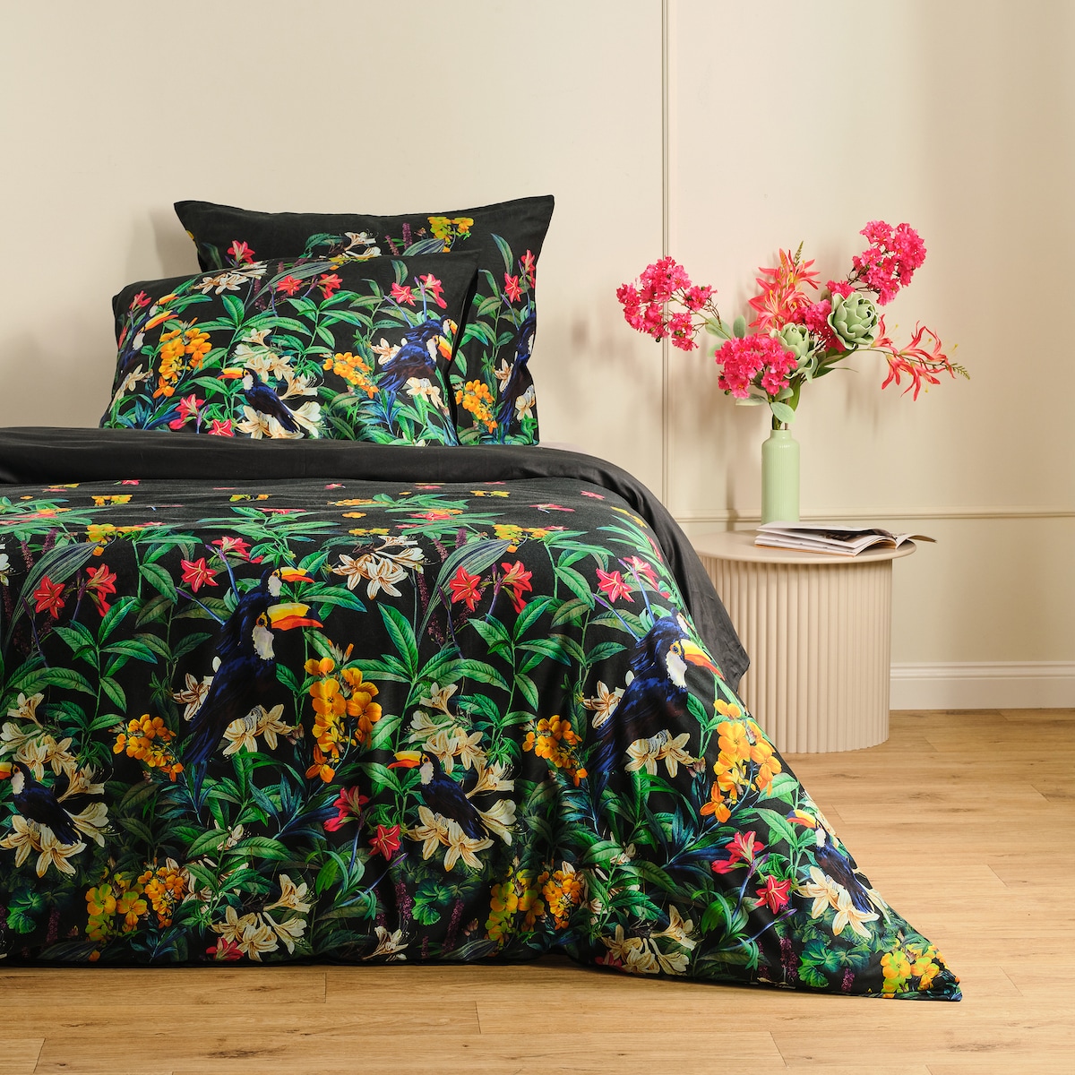 Pościel z bawełny satynowej Tropicus 160x200 cm