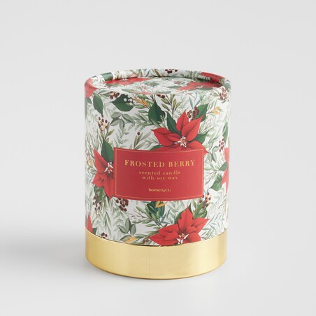 Świeca Zapachowa Poinsetta box z motywem gwiazdy betlejemskiej