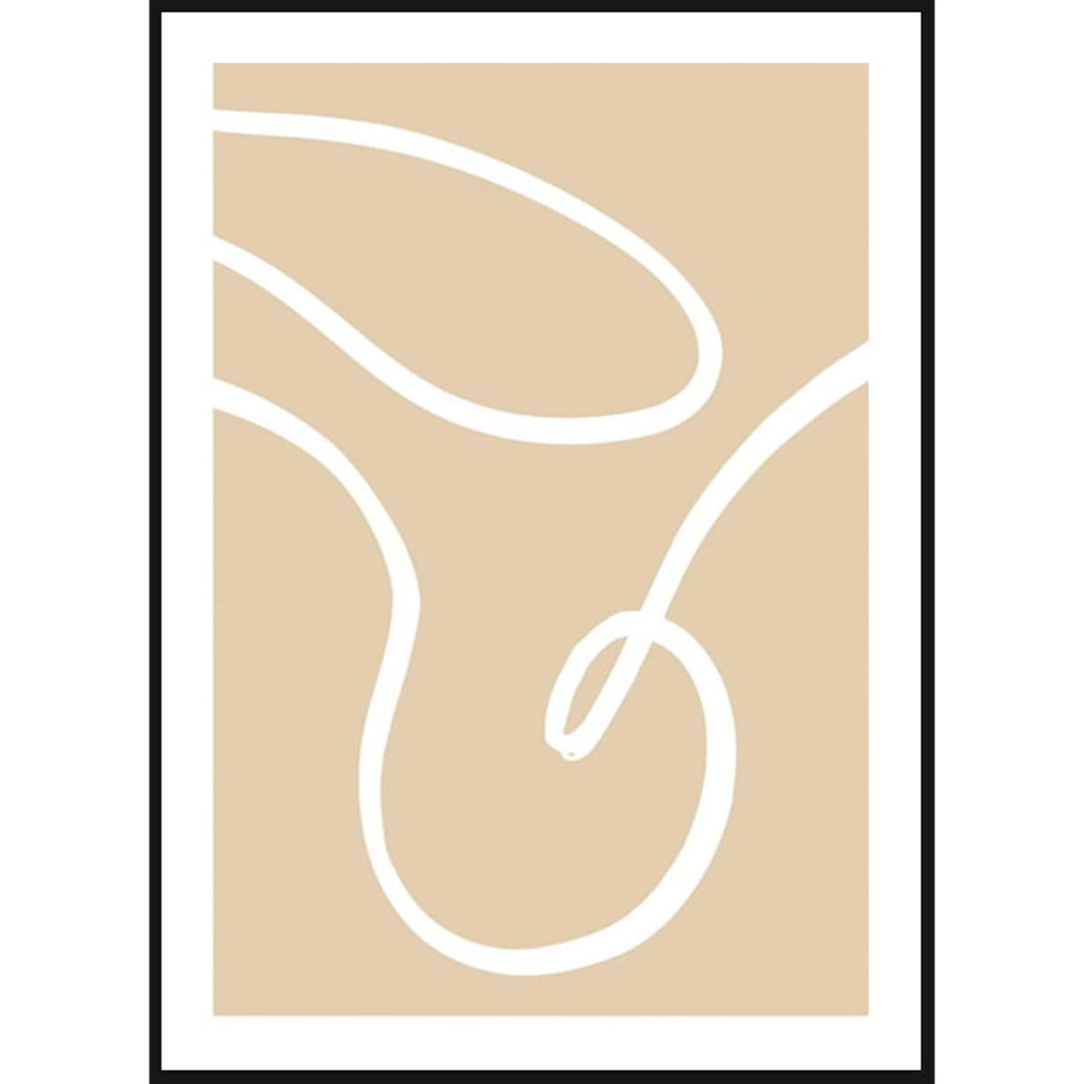 Poster Story, Plakat, Obraz - Beżowe Linie No3