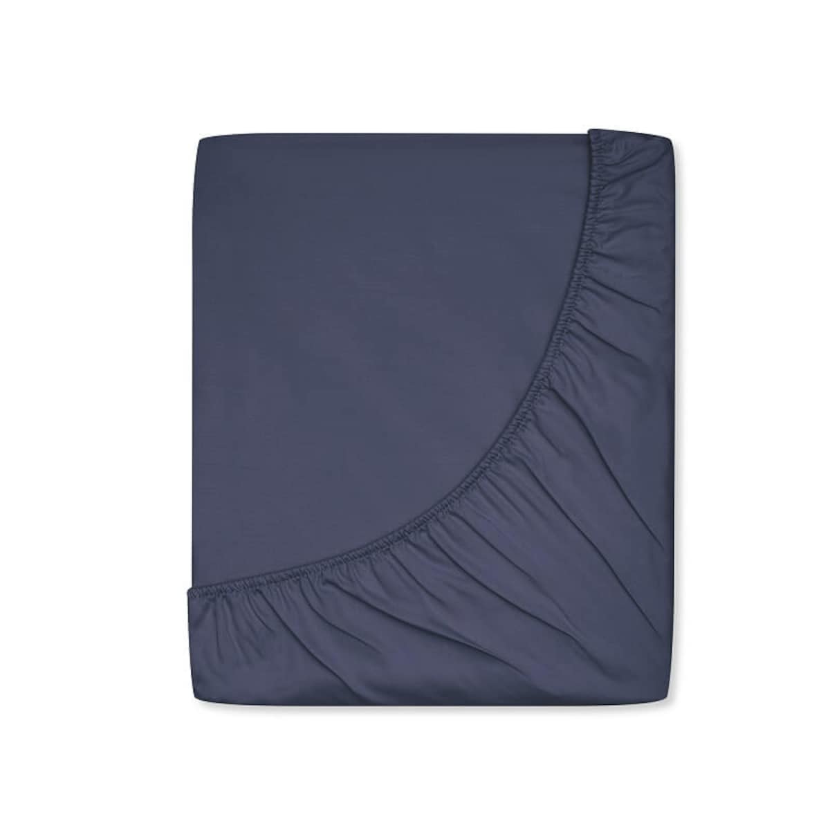 Prześcieradło satynowe z gumką midnight blue 180 x 200 cm