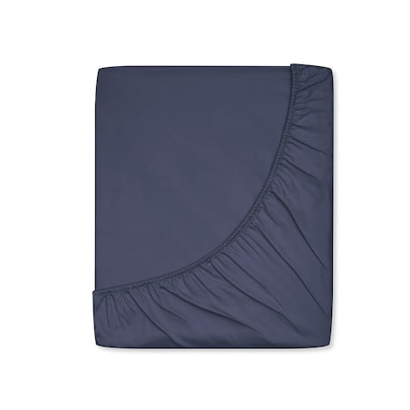 Prześcieradło satynowe z gumką midnight blue 180 x 200 cm