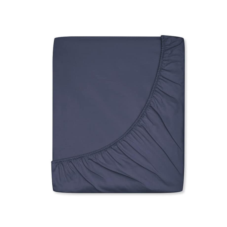 Prześcieradło satynowe z gumką midnight blue 180 x 200 cm