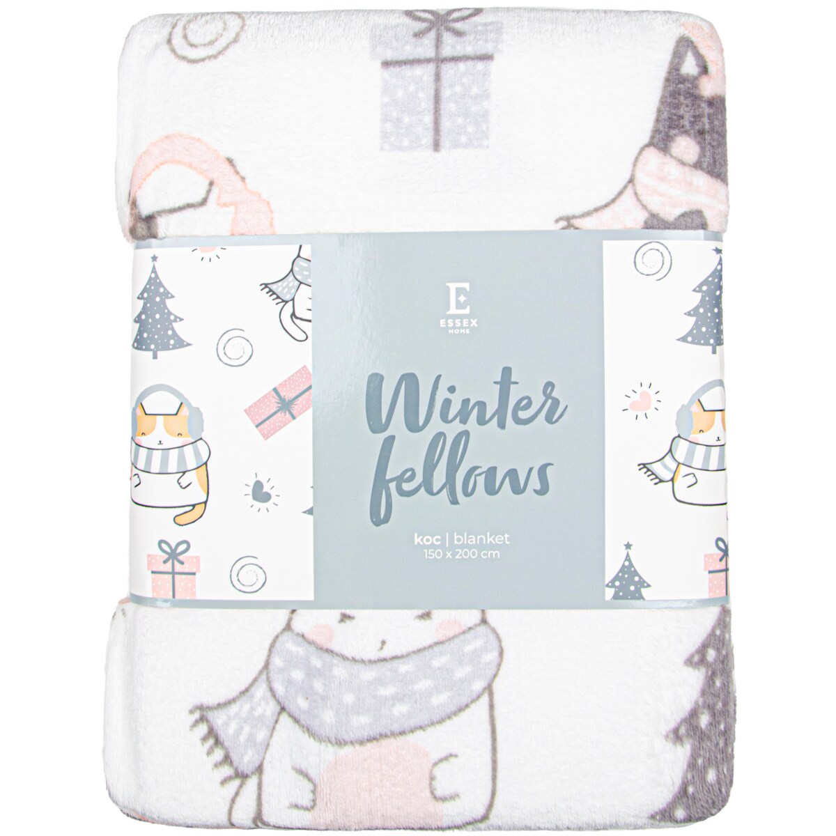 Drukowany koc Winter Fellows 150x200 cm
