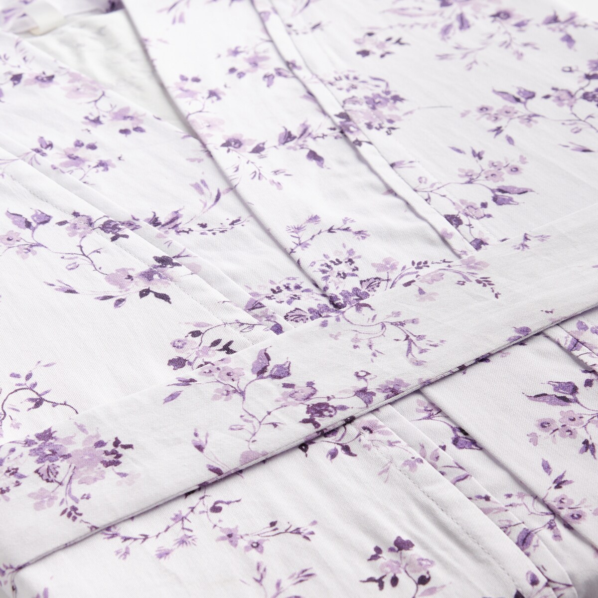 Szlafrok z bawełny satynowej Fiorre z motywem kwiatowym