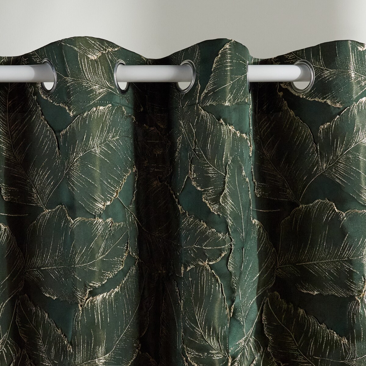 Zasłona Żakardowa Fernaso 140x250 cm z motywem liściastym