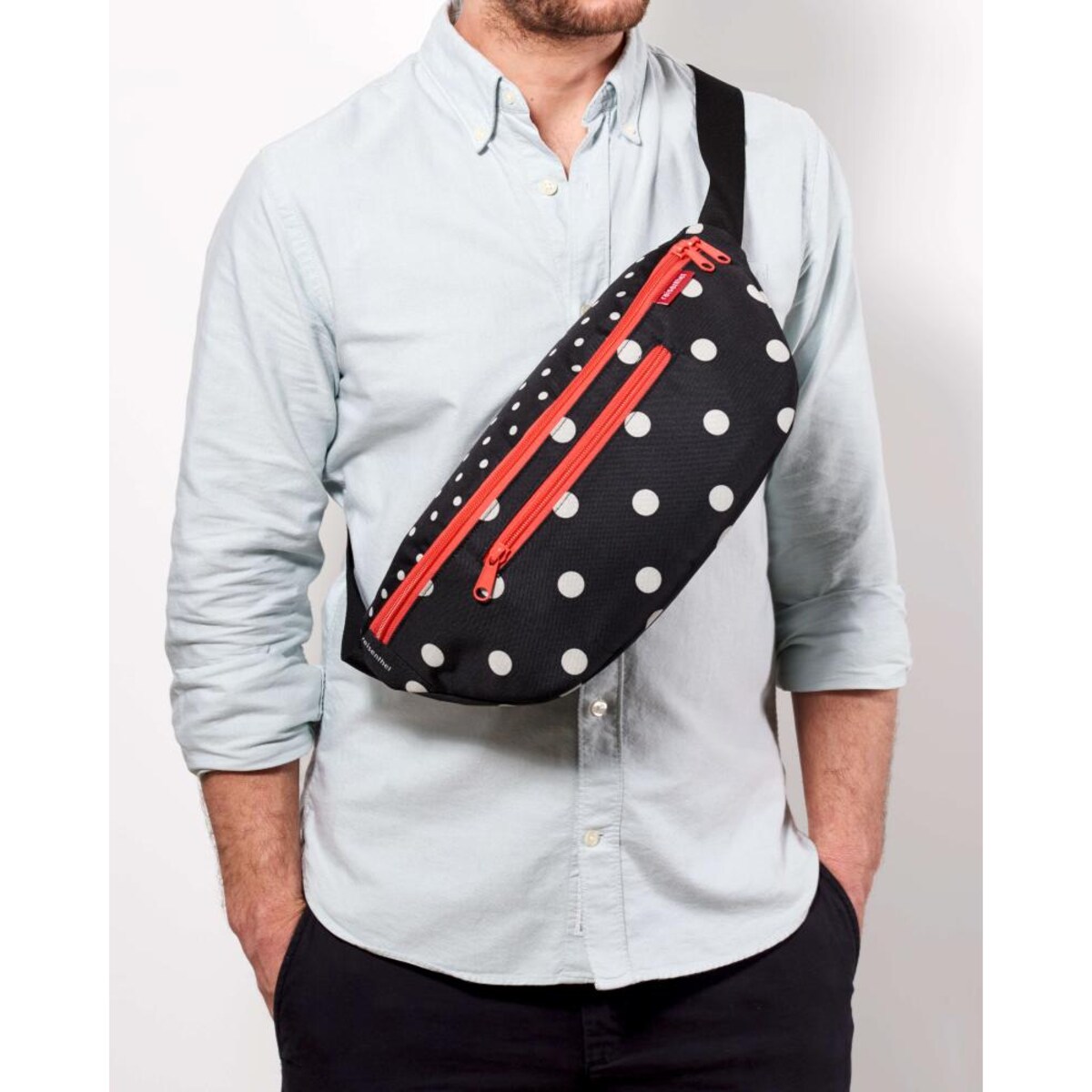 Nerka beltbag M mixed dots - poliester, 3 l