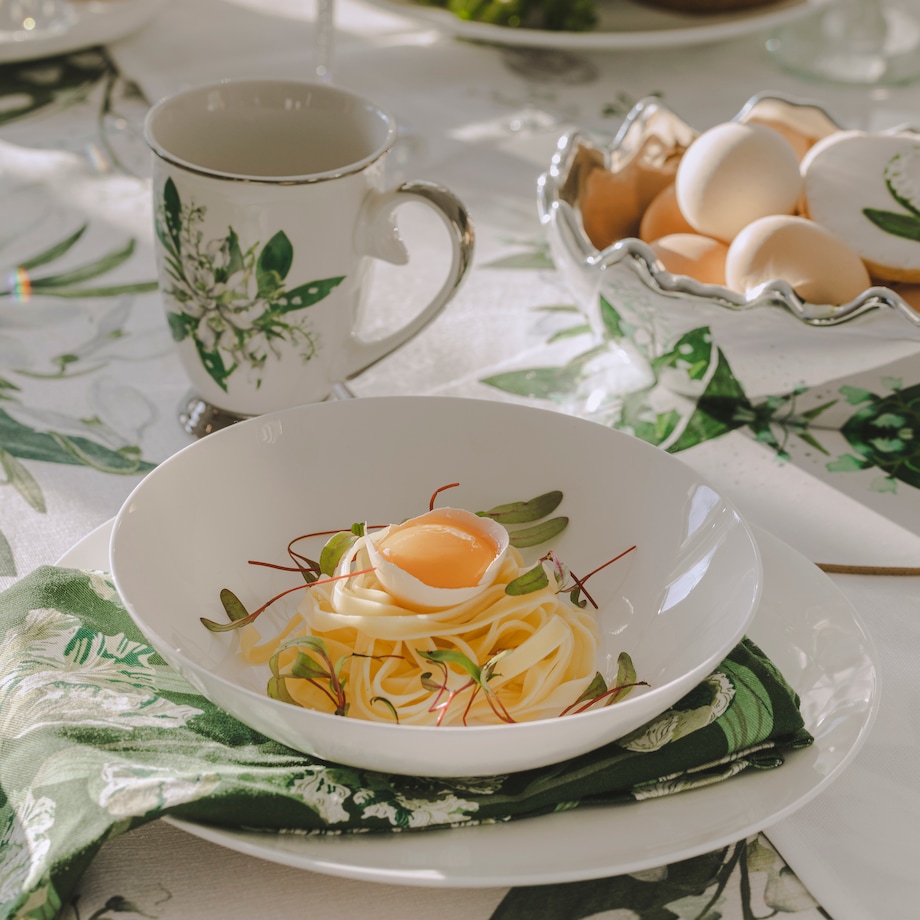 Klasyczny Talerz Głęboki z Porcelany Kostnej Bianco