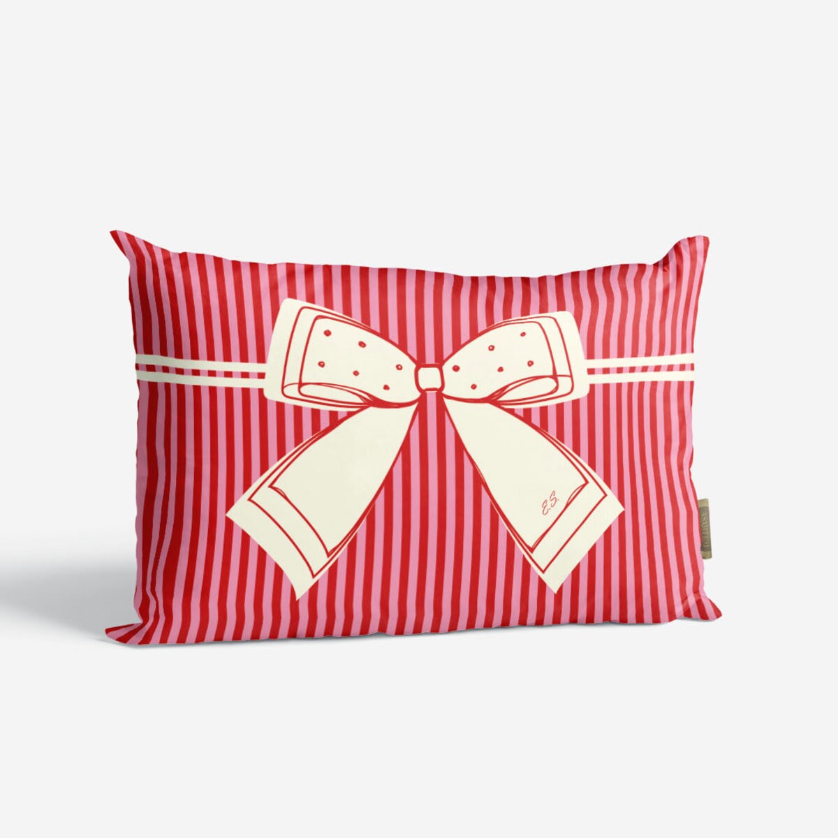 Poduszka świąteczna - Kokarda - czerwona 40x60 cm