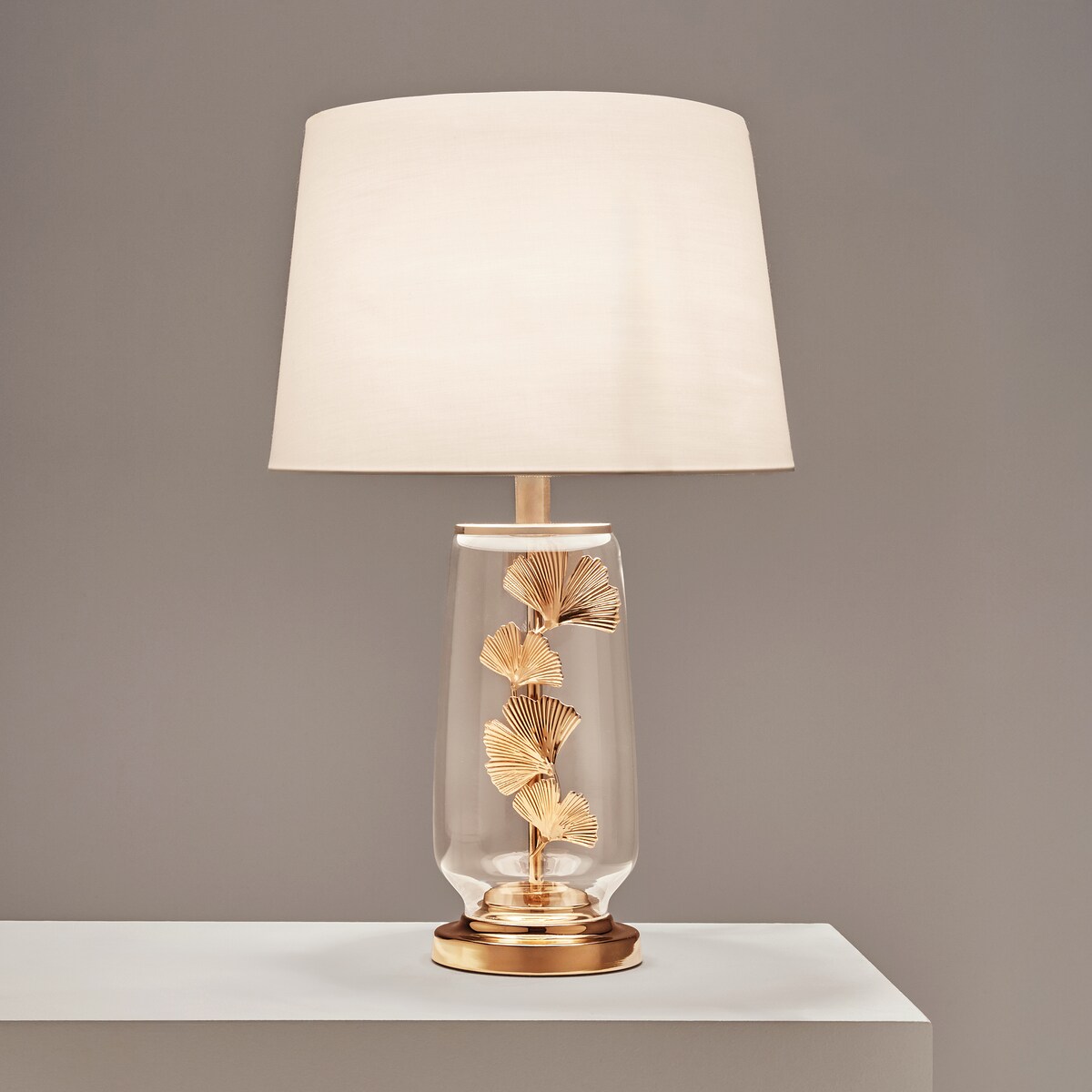 Lampa Stołowa Ginkolux z motywem liściastym