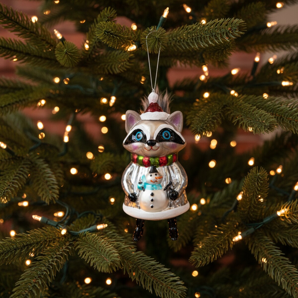 Bombka szklana Xmasraccoon z motywem zwierzęcym