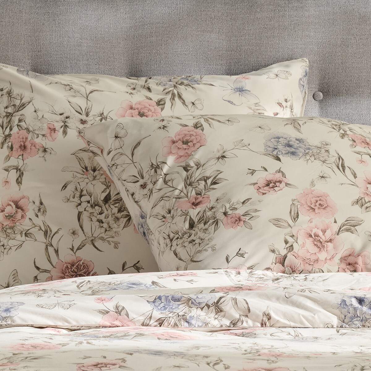 Pościel Z Mikrofibry Alionis 160x200 cm z motywem kwiatowym