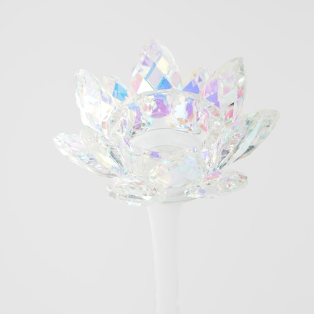 Świecznik Cristal shine stand z motywem kwiatowym