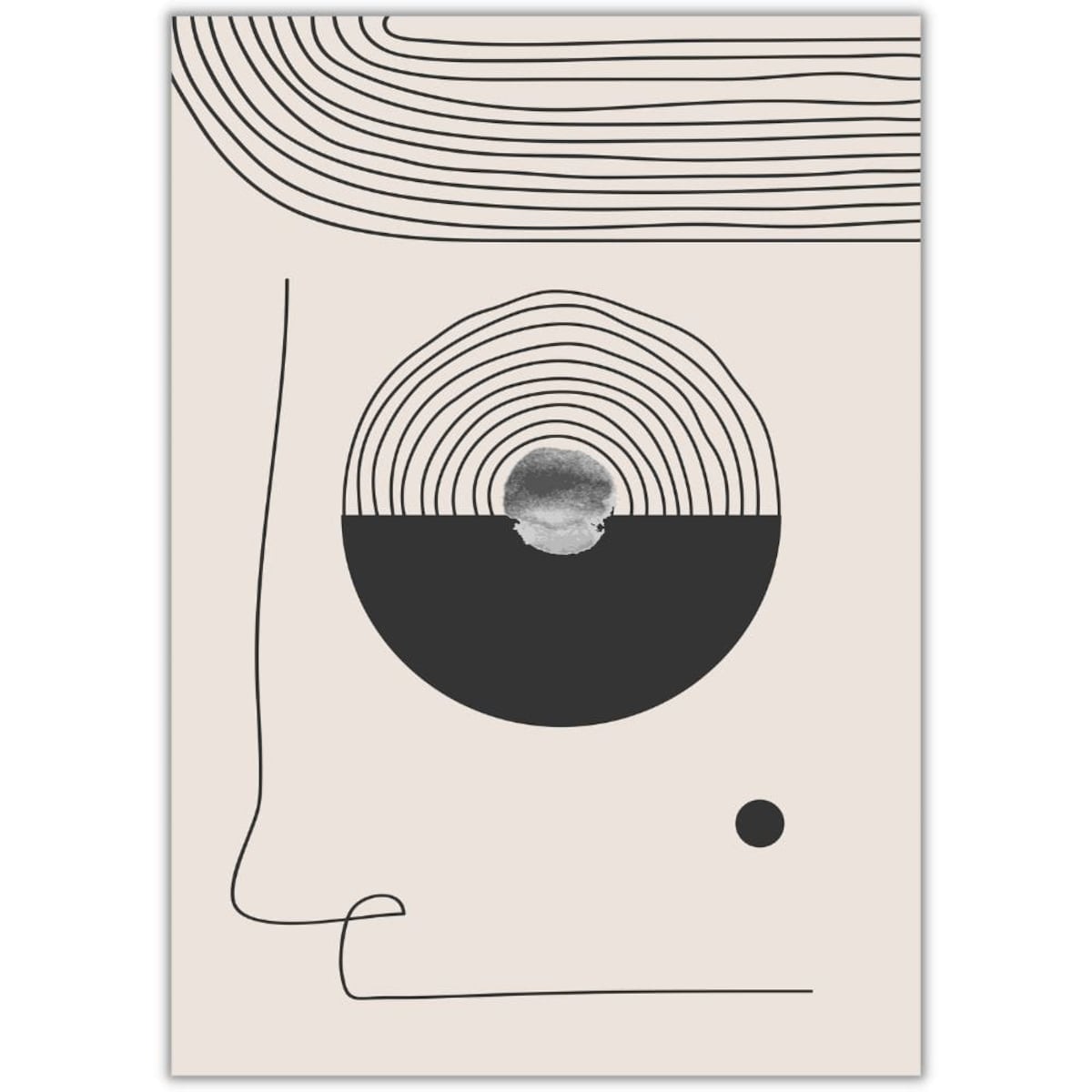 plakat lines and circles 2 21x30 cm