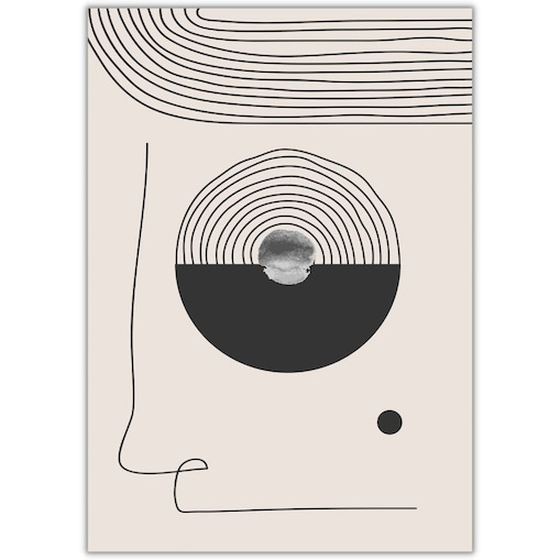 plakat lines and circles 2 21x30 cm
