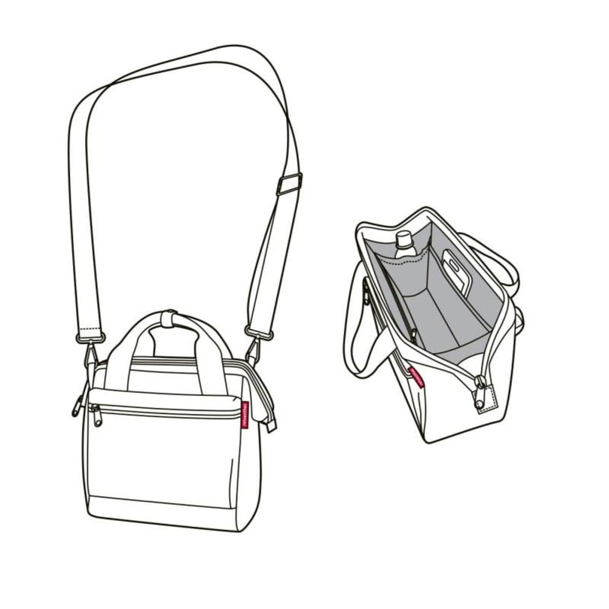 Torba allrounder cross black - poliester, 4 l