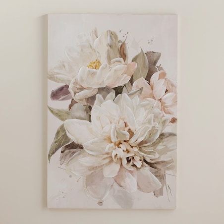 ręcznie zdobiony obraz z motywem kwiatowym destrial 80x120