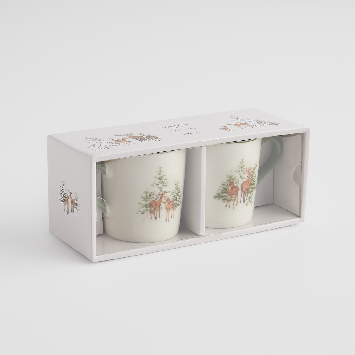 Komplet Kubków Hirvos z motywem zwierząt leśnych