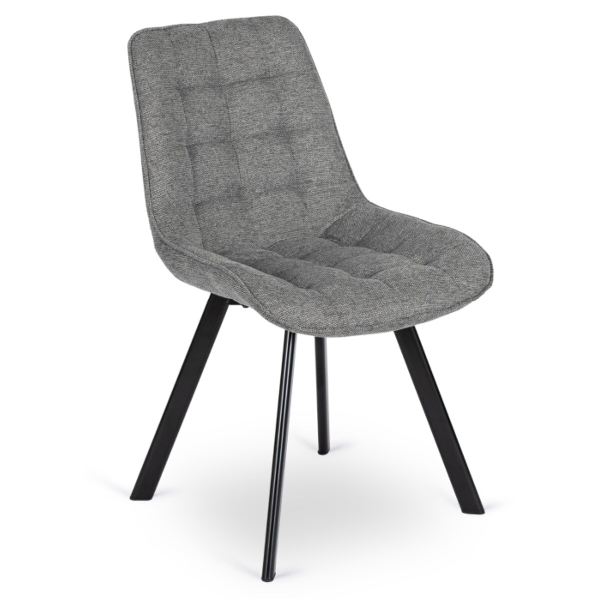 Krzesło Tapicerowane Do Jadalni Kuchni Salonu Loft Pikowane Szare RICK 2