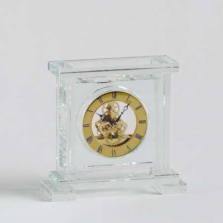 elegancki zegar stojący ze szkła kryształowego hardy