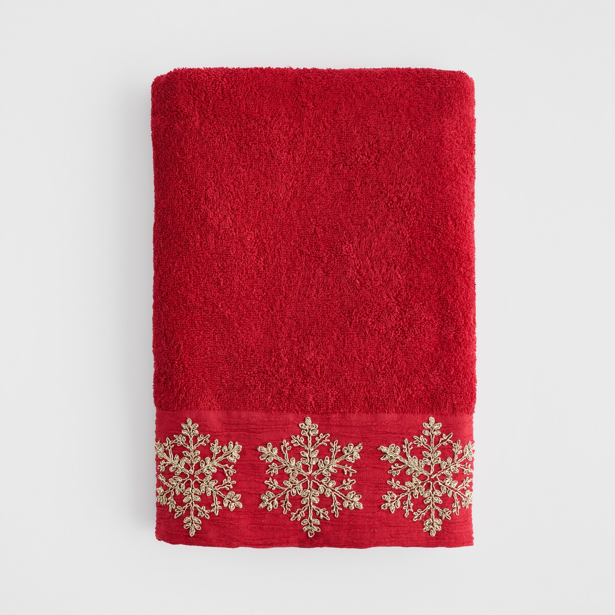 Ręcznik dekoracyjny Snowy 70x130 cm z motywem śnieżynki