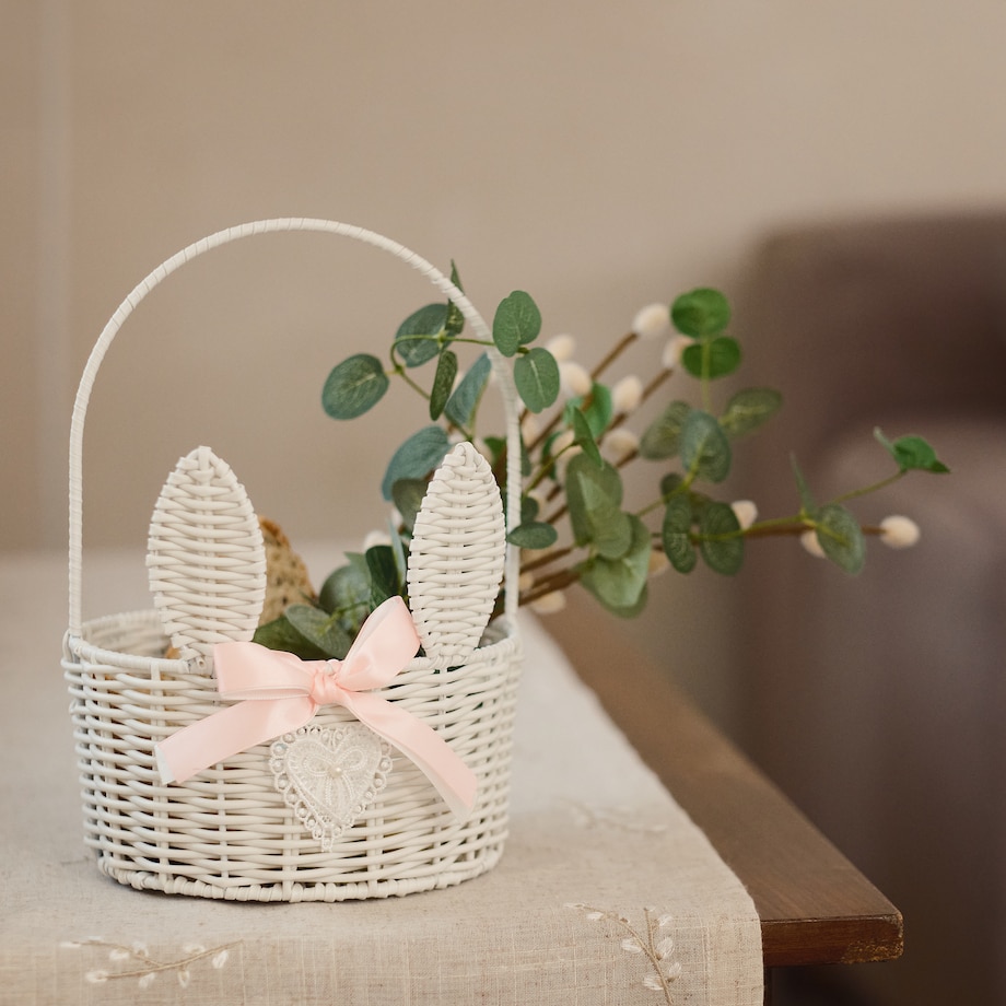 Koszyk z rączką Bunkie z motywem królika