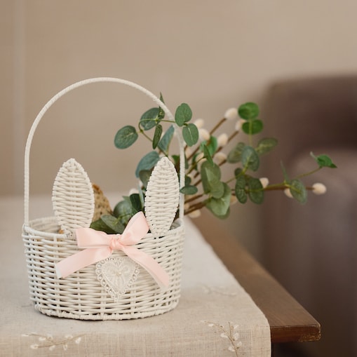 Koszyk z rączką Bunkie z motywem królika