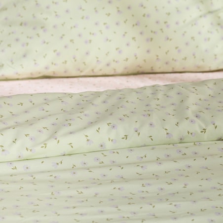 Pościel bawełniana z lamówką Avis 200x220 cm z motywem kwiatowym