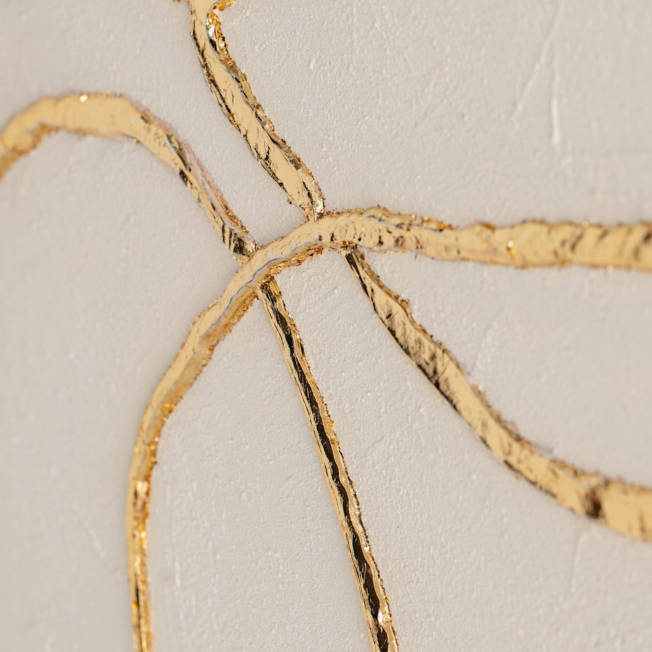 Obraz w ramie na płótnie z elementami złota sordio 60x60