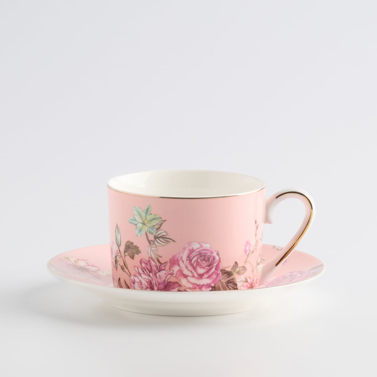 Filiżanka Ze Spodkiem Rosal z motywem kwiatowym