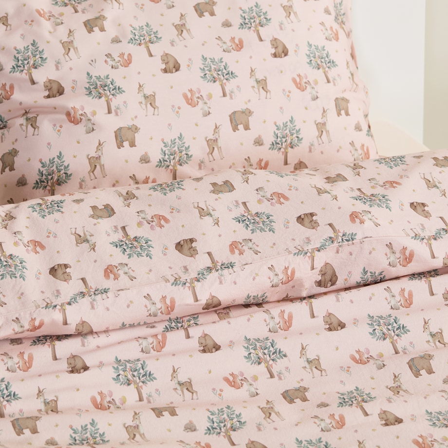 Pościel Bawełniana Ivy 140x200 cm z motywem zwierzęcym