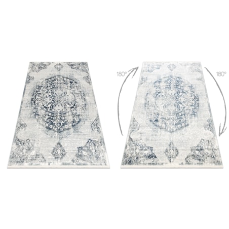 Dywan DISTIN 0820A granatowy / niebieski / 80x150 cm