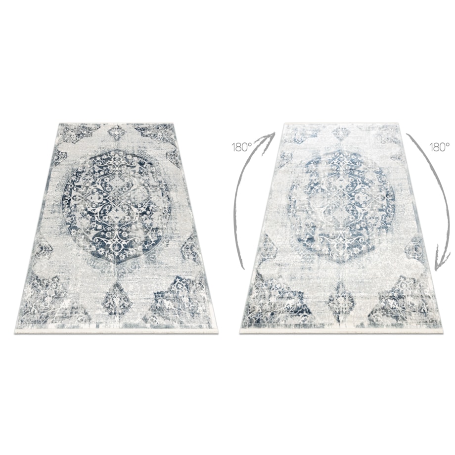 Dywan DISTIN 0820A granatowy / niebieski / 80x150 cm