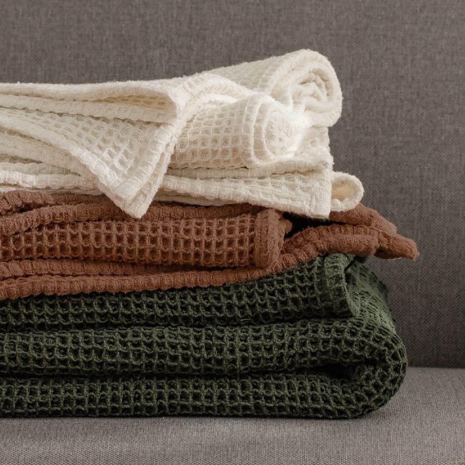 Koc Bawełniany o Waflowej Fakturze Falo 200x220 cm