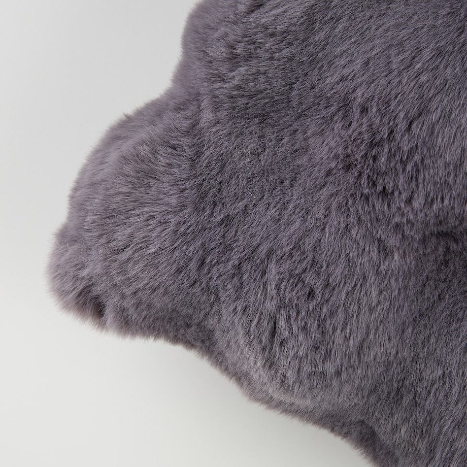 Poszewka Futrzana Bares 45x45 cm w kratę