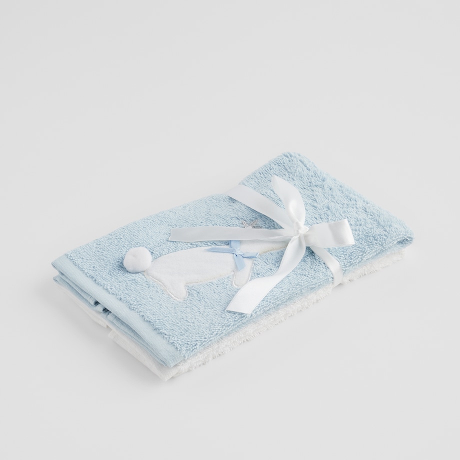 Komplet ręczników dekoracyjnych do twarzy lub rąk 2szt Pansilo 30x50 cm z motywem królika