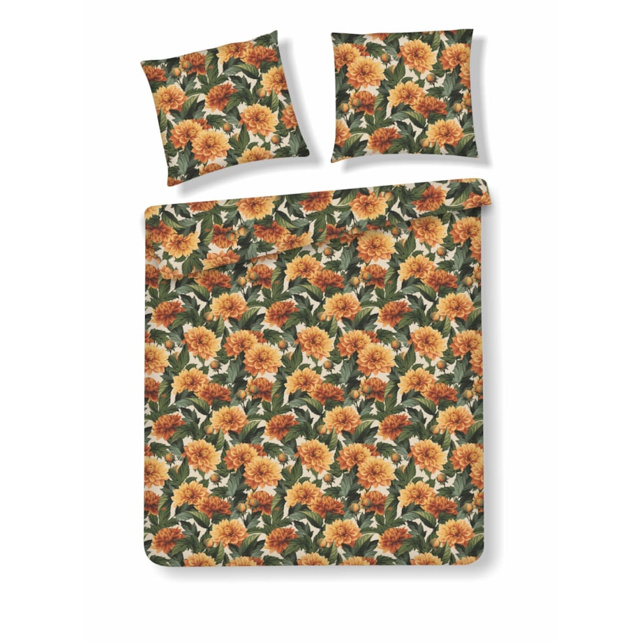 Pościel z bawełny satynowej Meridia 160x200 cm z wzorem kwiatowym